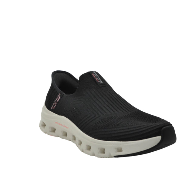 ladies black skechers trainers