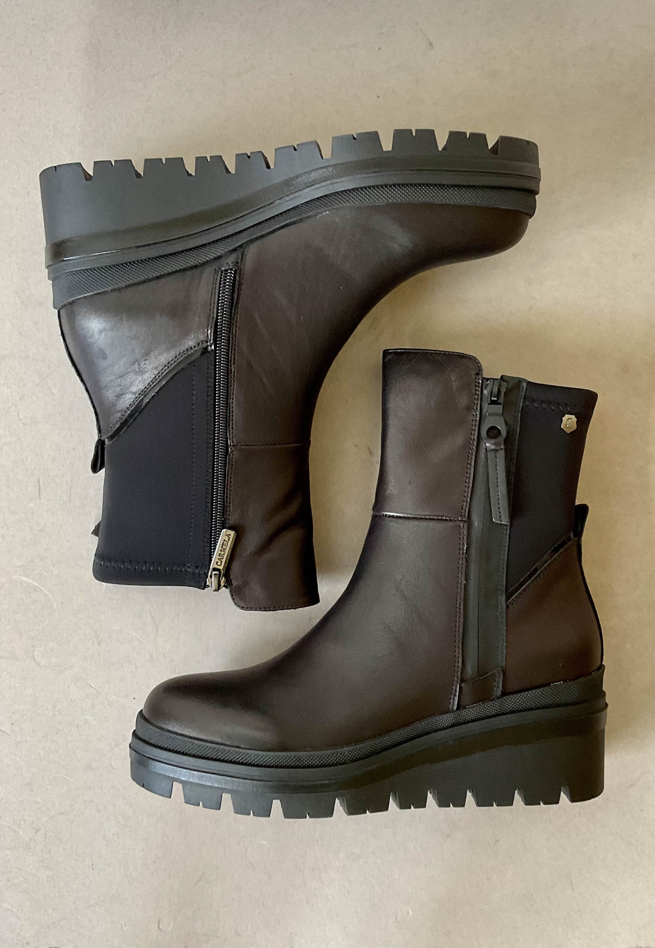 black leather boots women