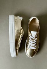 Load image into Gallery viewer, gold fashion trainers