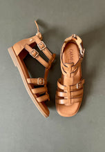 Load image into Gallery viewer, brown leather flat sandals