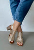 gold comfortable heels