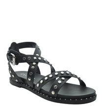 Load image into Gallery viewer, black carmela sandals