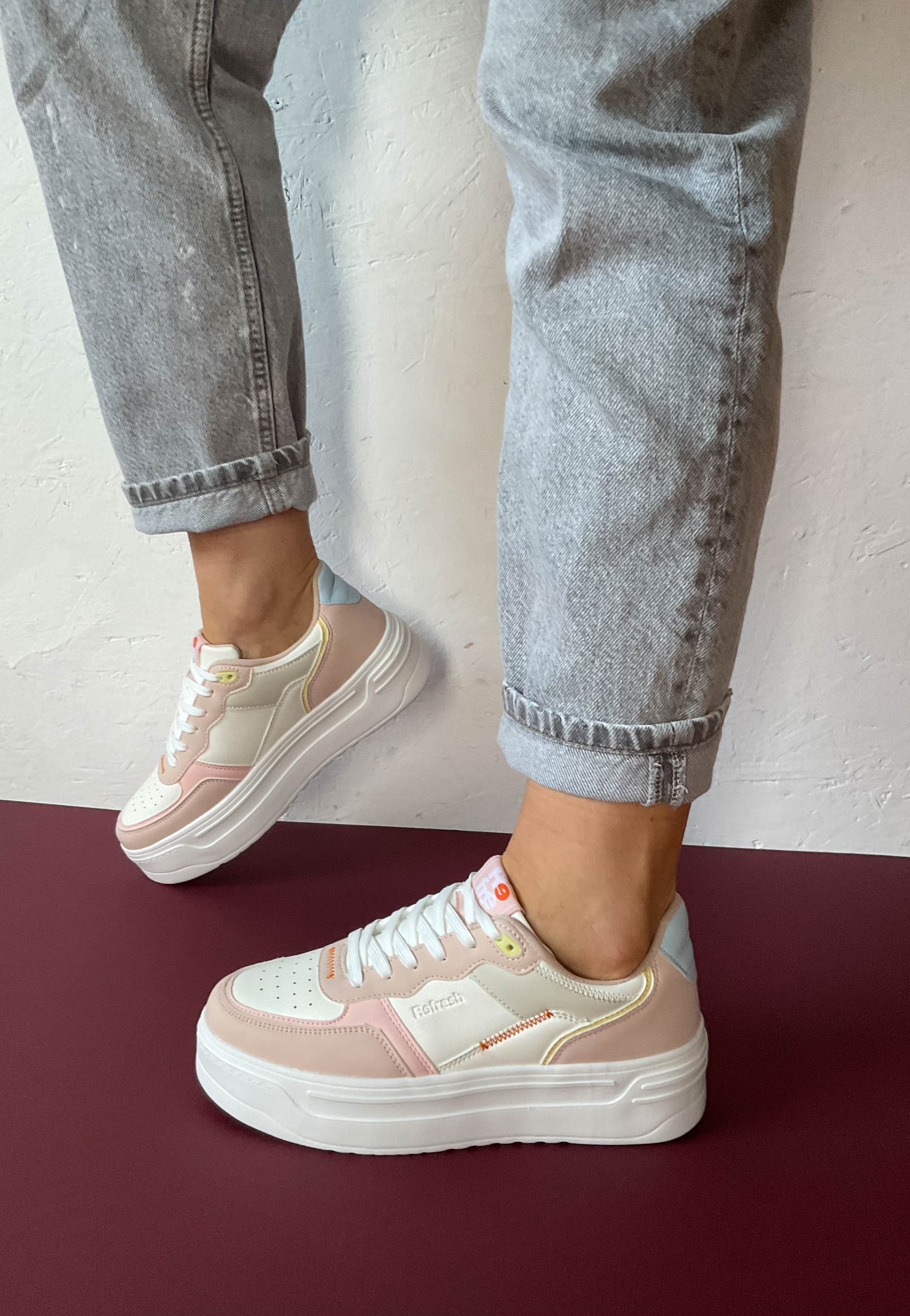 pink fashion trainers