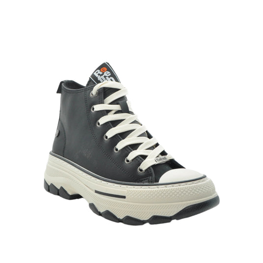 black trainer boots