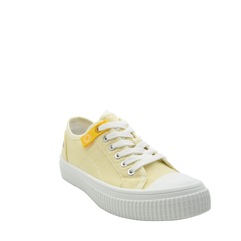 Load image into Gallery viewer, yellow canvas trainers
