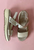 ara low wedge sandals