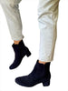 navy seude boots