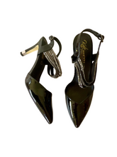 Load image into Gallery viewer, black patent 3 inch heels