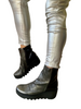 silver wedge boots