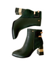 green high heeled boots