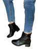 black ladies ankle boots