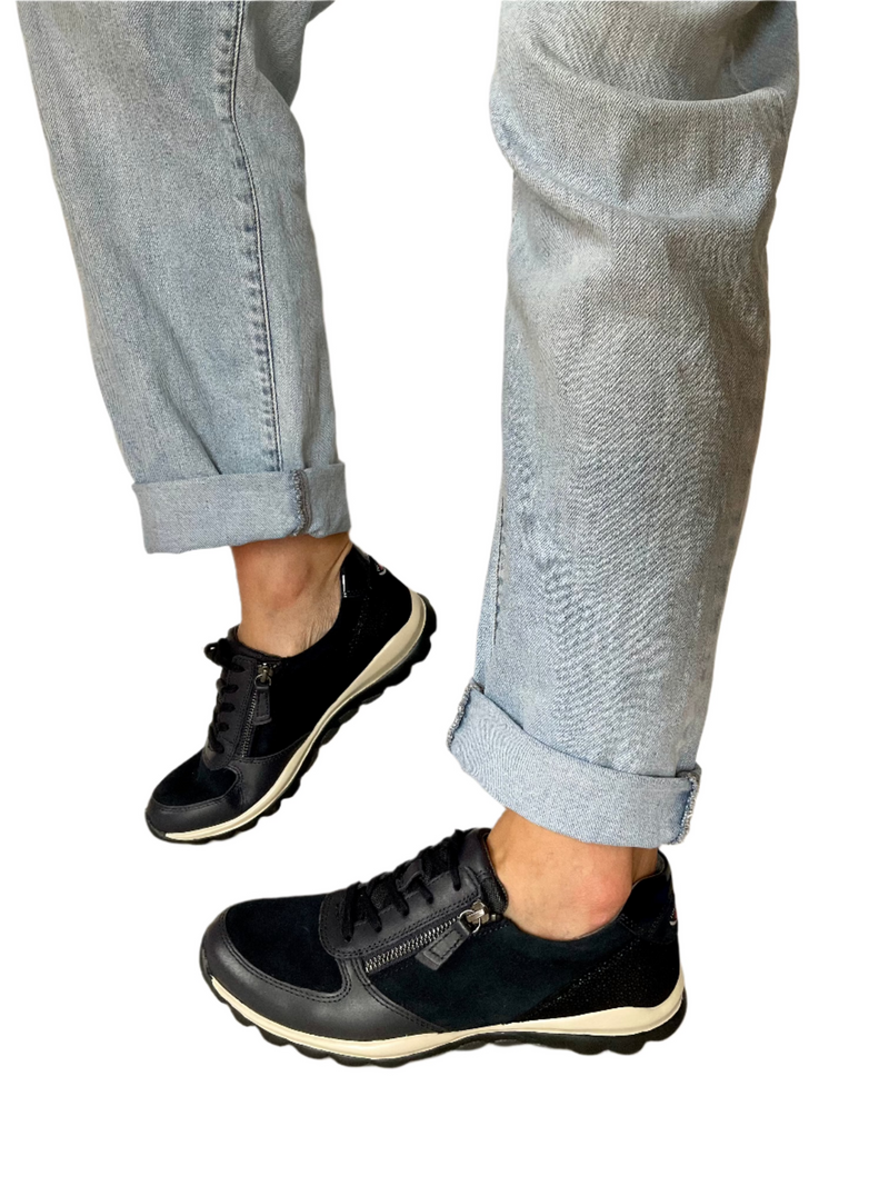 Load image into Gallery viewer, navy gabor walking shoes
