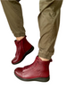 womens red casual boots