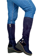 Load image into Gallery viewer, navy long boots