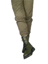 Load image into Gallery viewer, green biker boots