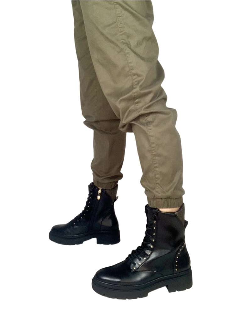 black military boots for women