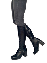 Load image into Gallery viewer, long black boots women