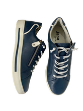 Load image into Gallery viewer, wide fitting navy shoes for women