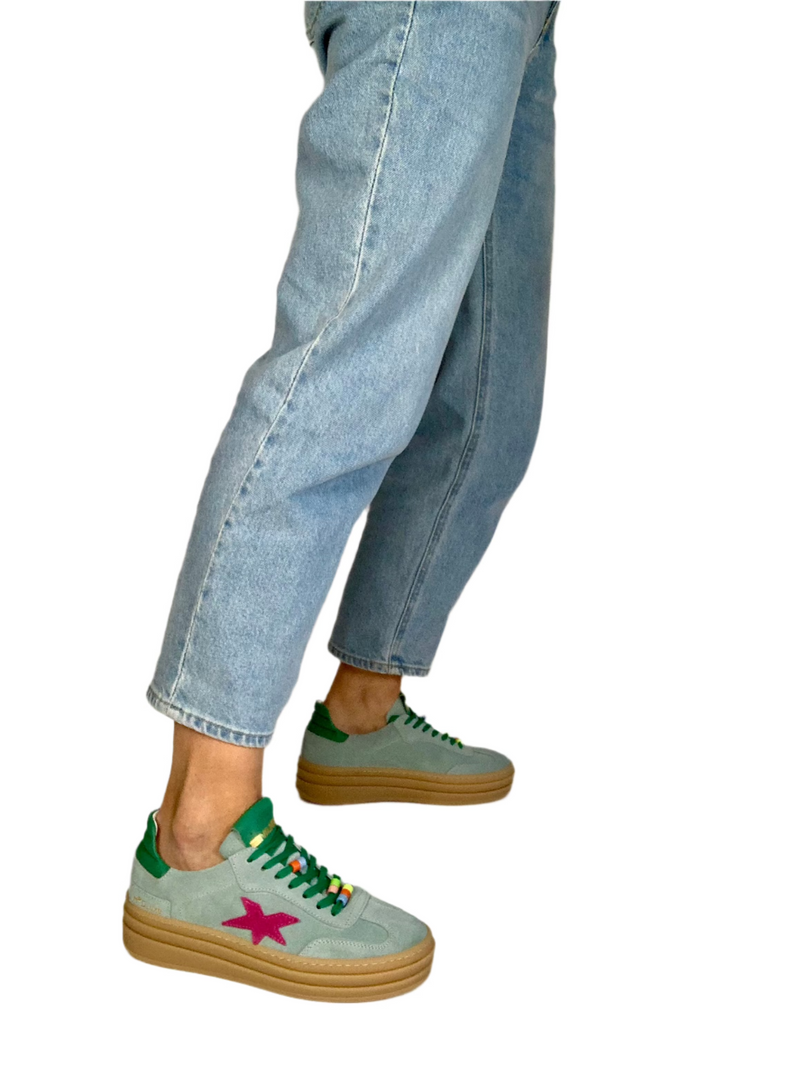 Load image into Gallery viewer, green trainers for women
