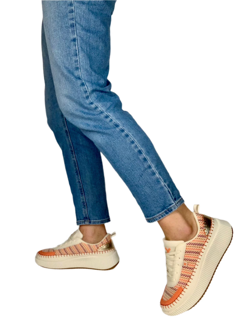 Load image into Gallery viewer, orange trainers for women
