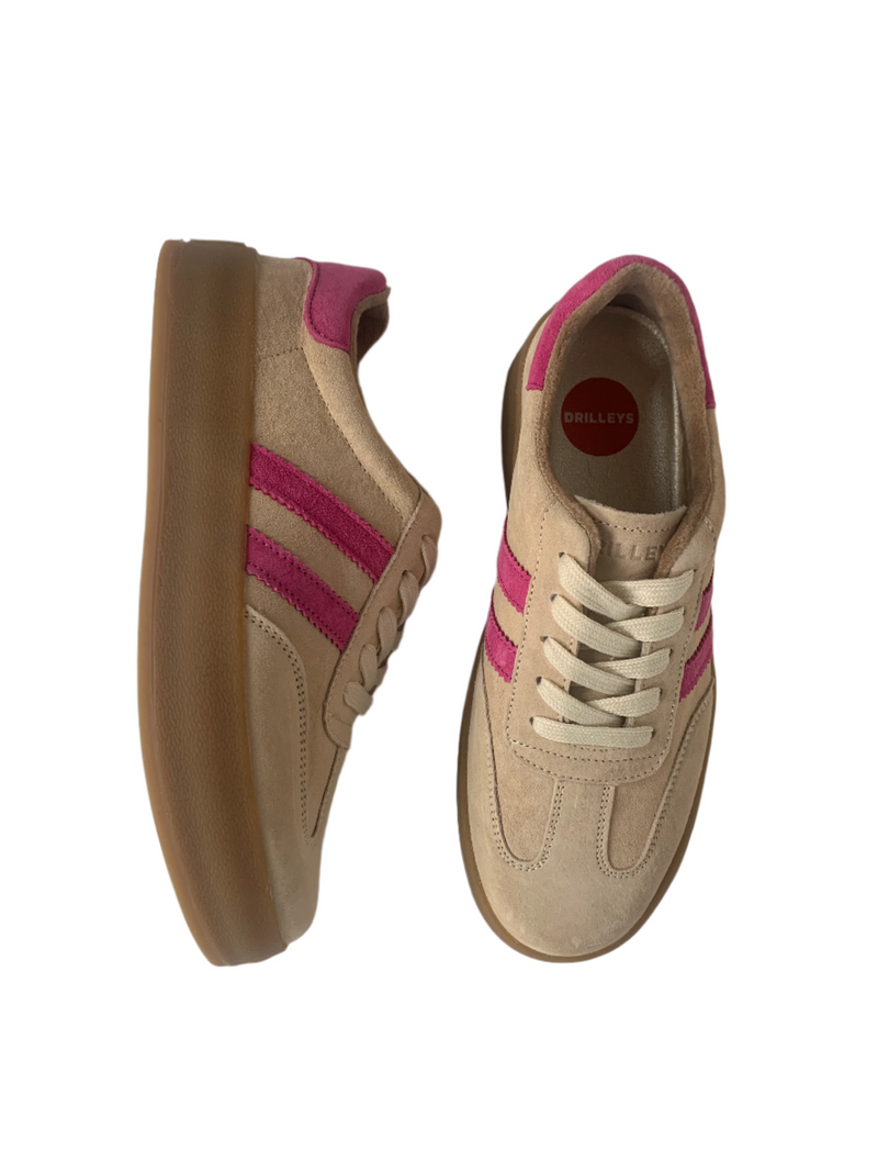Load image into Gallery viewer, ladies suede flatform trainers
