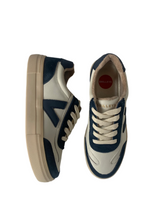 Load image into Gallery viewer, navy and white trainers