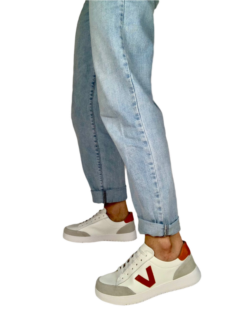 Load image into Gallery viewer, white trainers to wear with dresses
