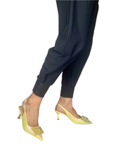 Load image into Gallery viewer, yellow sling back heels