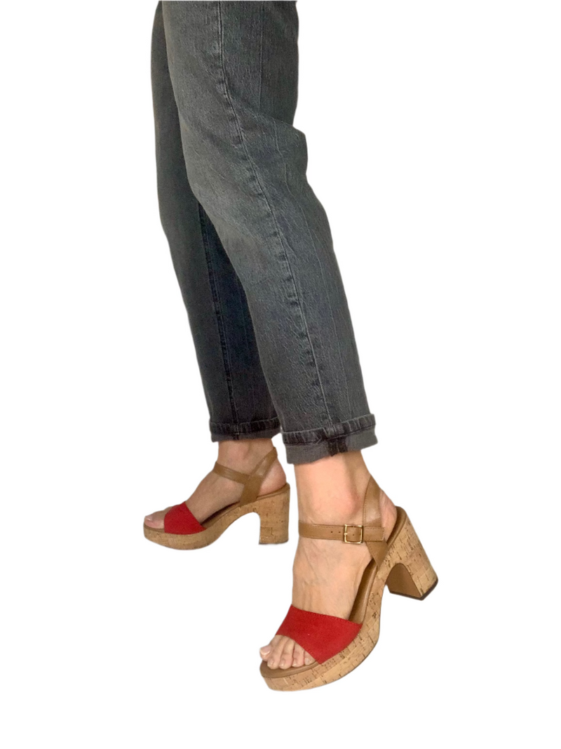 Load image into Gallery viewer, red dressy sandals for women

