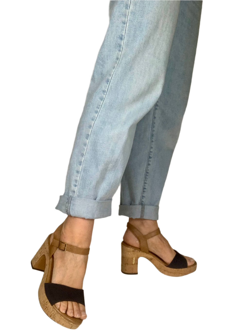 Load image into Gallery viewer, navy chunky sandals
