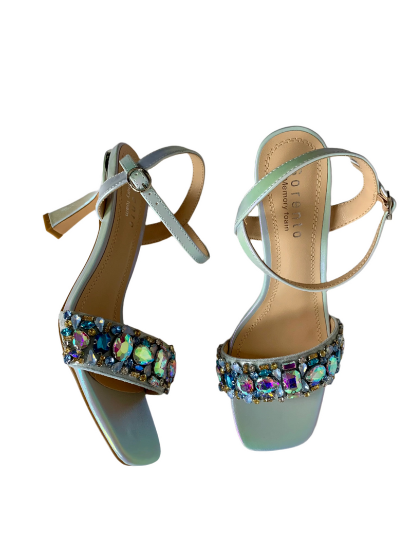 Load image into Gallery viewer, blue wedding heels
