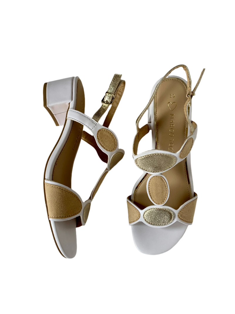 Load image into Gallery viewer, white dress sandals for women
