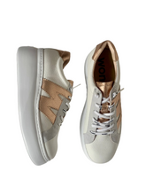 Load image into Gallery viewer, white leather trainers for women