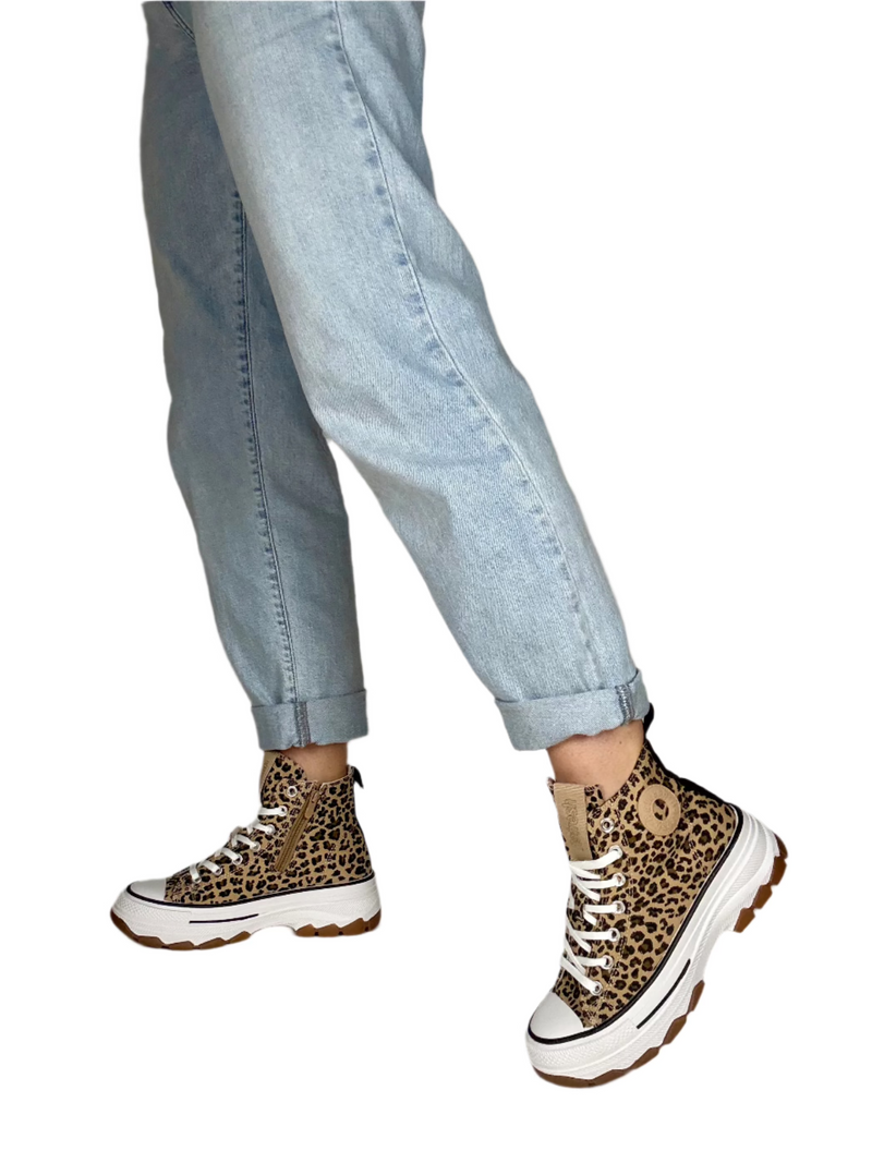 Load image into Gallery viewer, leopard boot sneakers
