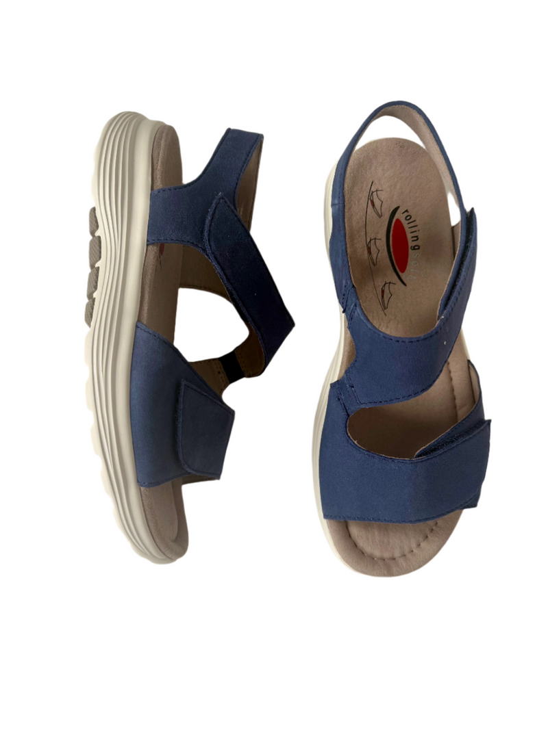 Load image into Gallery viewer, navy casual sadals
