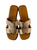 gold mule sandals