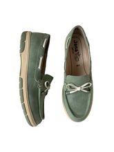 Load image into Gallery viewer, green flat shoes for women