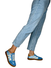 Load image into Gallery viewer, blue ladies fashion sneakers