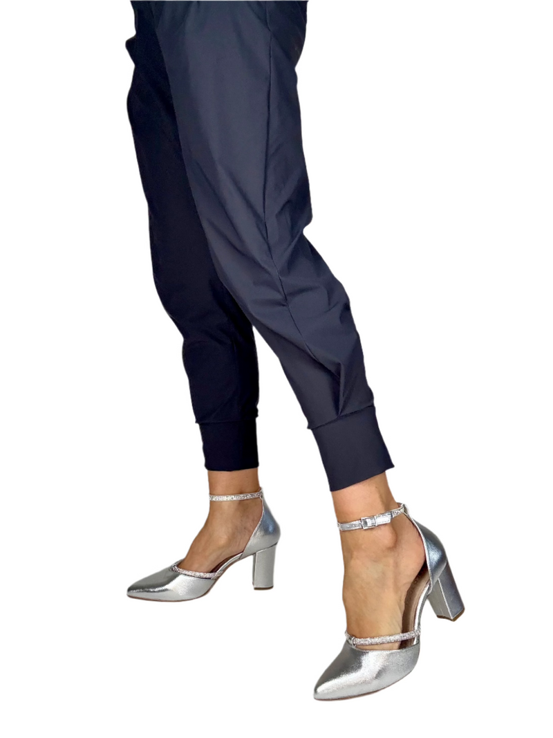 Load image into Gallery viewer, silver block heels
