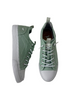 green flat trainers