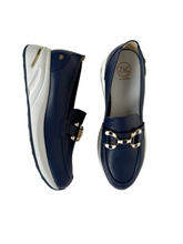 Load image into Gallery viewer, navy loafers