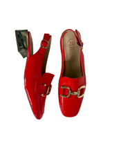 Load image into Gallery viewer, red sling back loafers