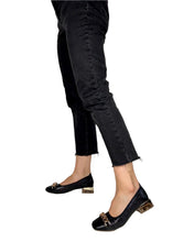 Load image into Gallery viewer, navy flat shoes for women