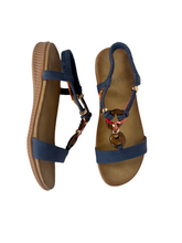 Load image into Gallery viewer, navy summer sandals