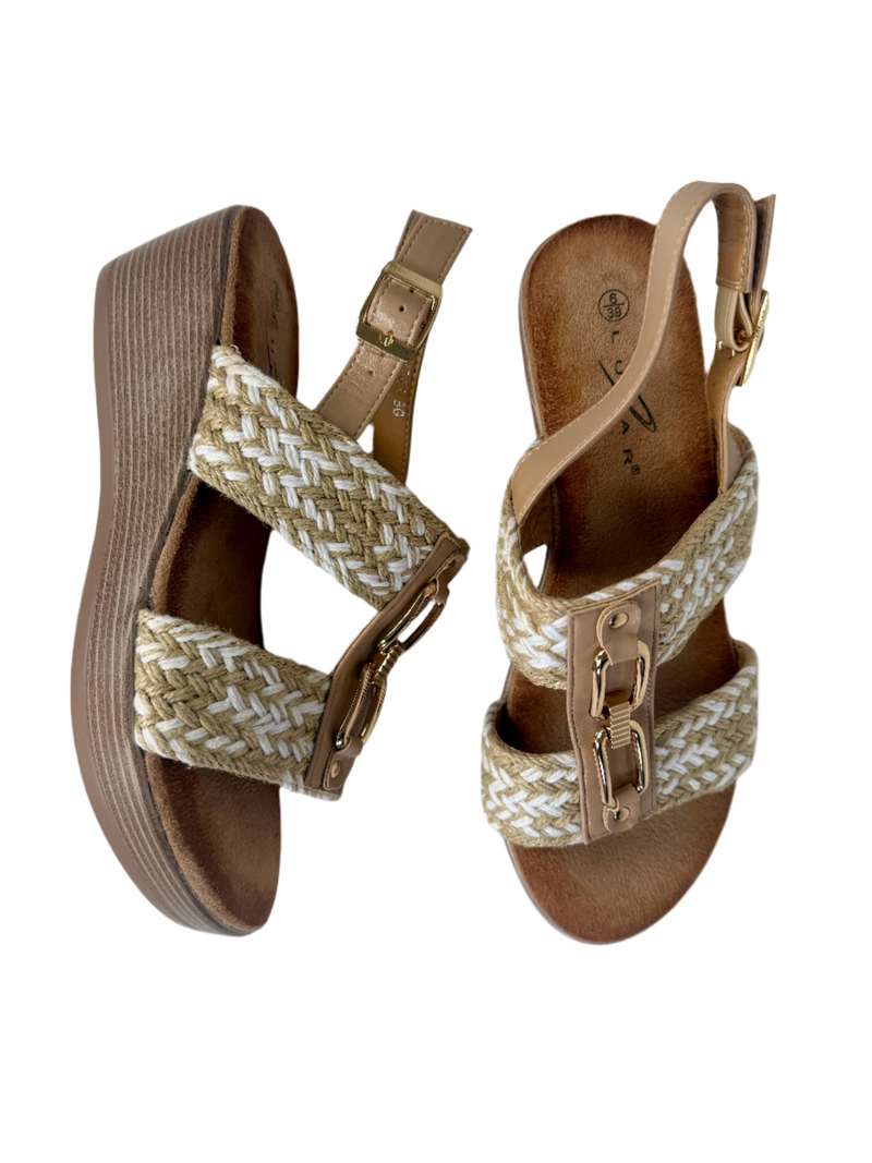 Load image into Gallery viewer, low wedge sandals
