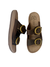 Load image into Gallery viewer, brown flat ladies sandals