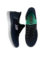 Load image into Gallery viewer, navy skecher slip in shoes