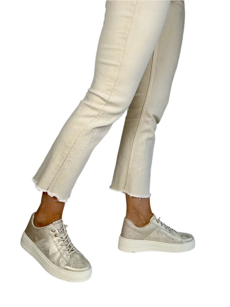 Load image into Gallery viewer, gold trainers
