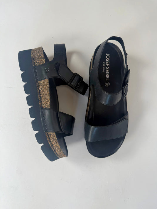 black casual sandals