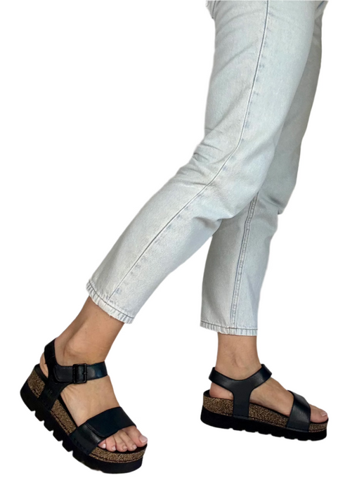 black sandals